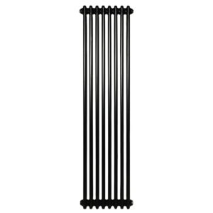 Вертикальный дизайнерский радиатор отопления ARTTIDESIGN Bari II 8/1800/380/50 чёрный матовый
