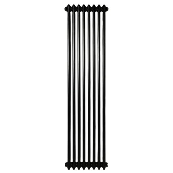 Вертикальный дизайнерский радиатор отопления ARTTIDESIGN Bari II 8/1800/380/50 чёрный матовый