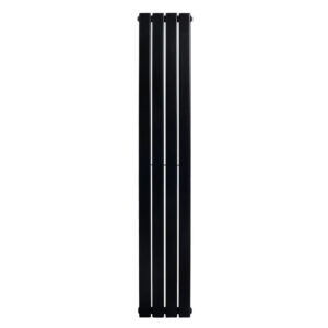 Дизайнерский вертикальный радиатор отопления ARTTIDESIGN Livorno II 4/1400/272/50 чёрный матовый