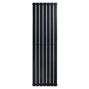 Вертикальный дизайнерский радиатор отопления ARTTIDESIGN Livorno 7/1800/476/50 чёрный матовый