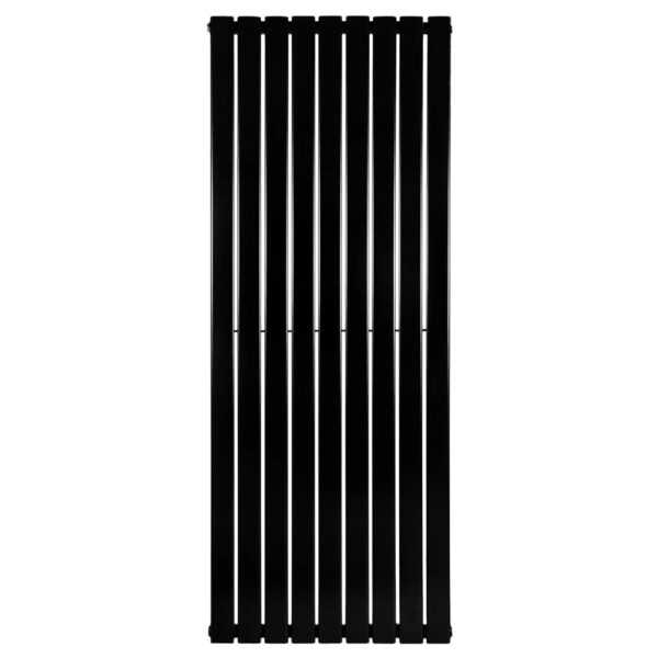 Вертикальный дизайнерский радиатор отопления ARTTIDESIGN Livorno 9/1800/612/50 чёрный матовый