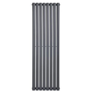 Дизайнерский вертикальный радиатор отопления ARTTIDESIGN Rimini 8/1800/472 серый матовый