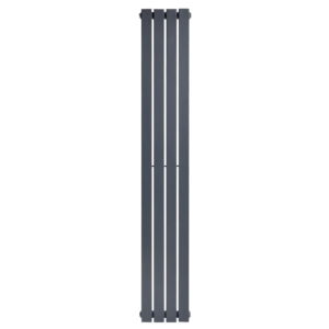 Вертикальный дизайнерский радиатор отопления ARTTIDESIGN Terni 4/1500/236/50 серый матовый