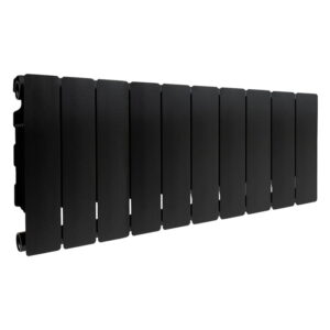 Горизонтальный алюминиевый радиатор FONDITAL BLITZ SUPER B4 350/100 BLACK COFFEE черный дизайнерский 10 секций