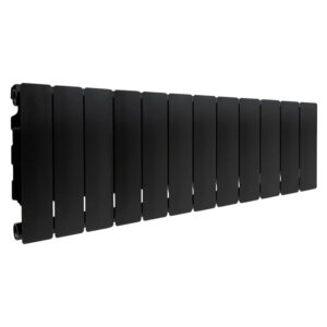 Горизонтальный алюминиевый радиатор FONDITAL BLITZ SUPER B4 350/100 BLACK COFFEE черный дизайнерский 12 секций