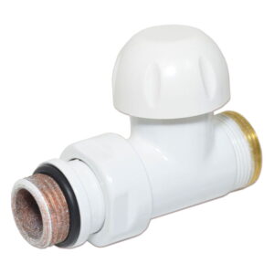 Термостатический клапан Carlo Poletti COMPACT-THERMO-V1 1/2″х24-19 прямой белый