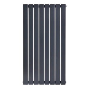 Вертикальный дизайнерский радиатор отопления ARTTIDESIGN Livorno ІІ 8/600/544 серый матовый
