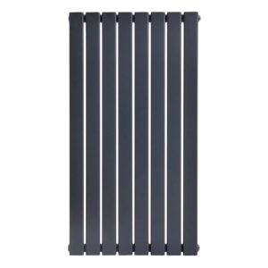 Вертикальний дизайнерский радиатор отопления ARTTIDESIGN Livorno II 8/800/544 серый матовый