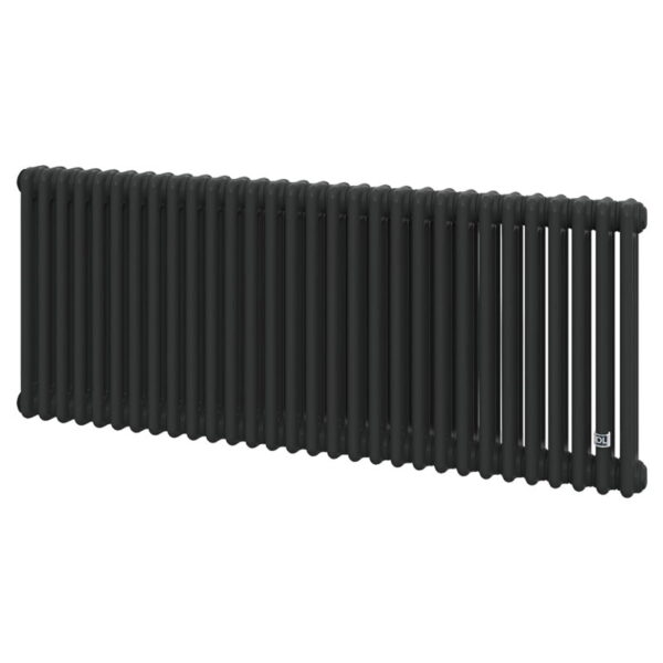Горизонтальный трубчатый радиатор DeLonghi Multicolumn 570 мм 3 колонны 30 секций черный