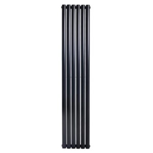 Вертикальный дизайнерский радиатор отопления ARTTIDESIGN Rimini II 6/1800/354/50 чёрный матовый