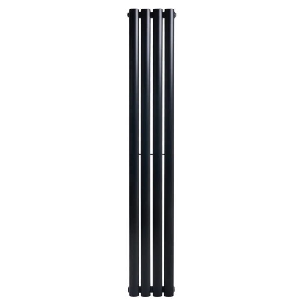 Вертикальный дизайнерский радиатор отопления ARTTIDESIGN Rimini 4/1800/236/50 чёрный матовый
