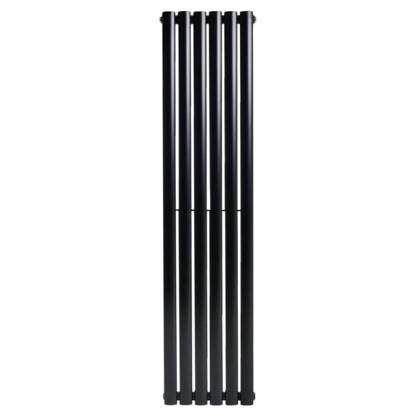 Вертикальный дизайнерский радиатор отопления ARTTIDESIGN Rimini 6/1800/354/50 чёрный матовый