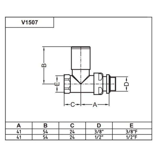 Кран радиаторный Carlo Poletti COMPACT 1/2"