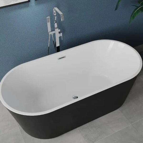 Ванна отдельностоящая Mexen Luna Black White 150x75