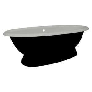 Ванна отдельностоящая матовая Amidicon Olimpia 180х90 черная на пьедестале из литого камня