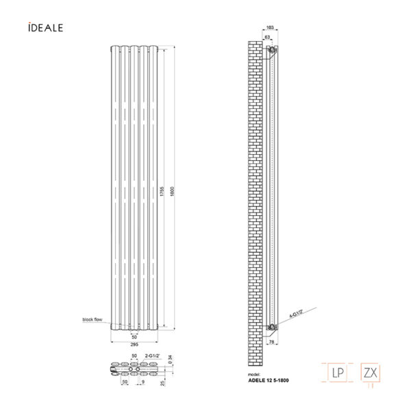 Радиатор дизайнерський Ideale Adele 12