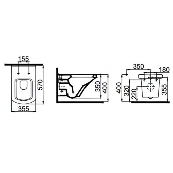 Унитаз подвесной с сиденьем Soft Close Idevit VEGA (SETK2804-0606-001-1-6000)