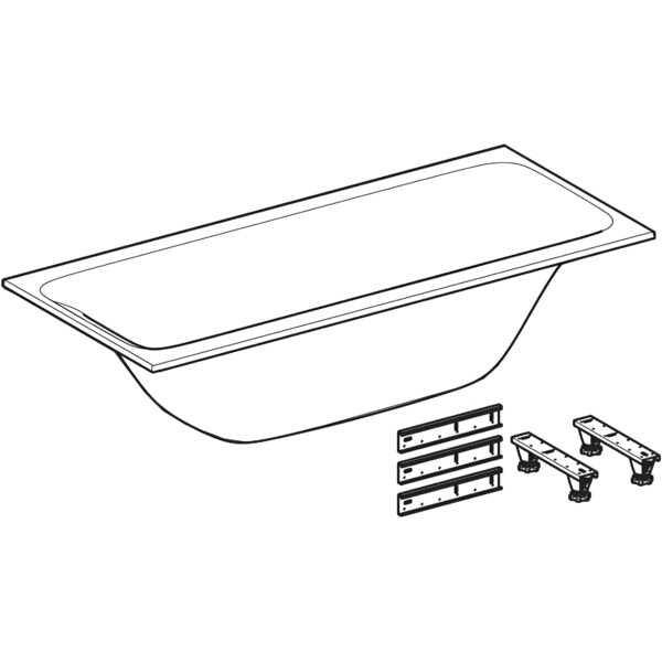 Ванна акриловая Geberit Tawa, Slim Rim, Duo 170 х 75