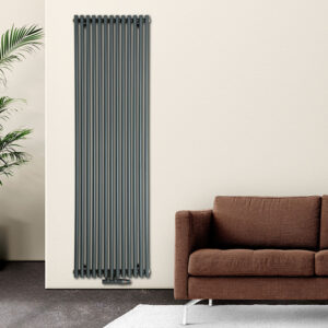 Дизайнерский радиатор Luxrad TOBA 1800x510 mm антрицит RAL7016 1064 Вт подкл. ZDC (низ центр 50 мм)