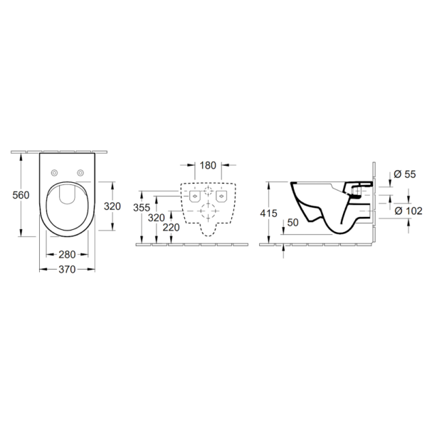 Унитаз подвесной Villeroy & Boch Subway 2.0 Rimless