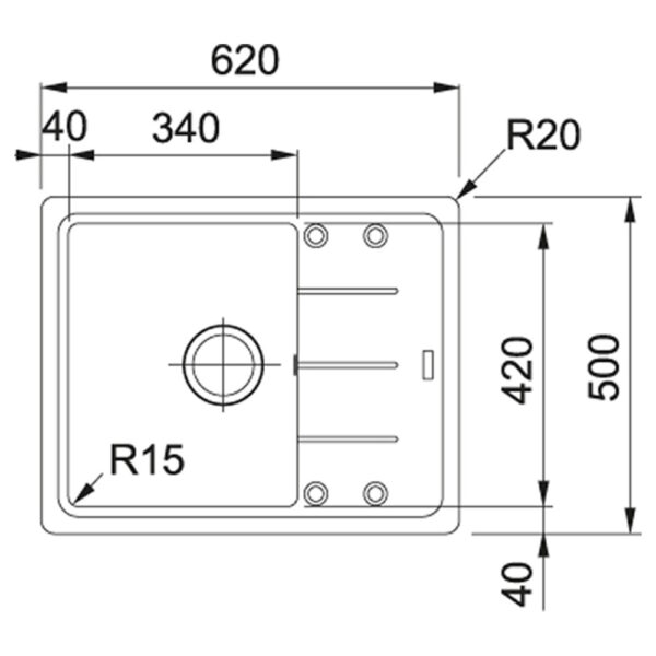 Кухонная мойка FRANKE Basis BFG 611-62 (114.0306.795)