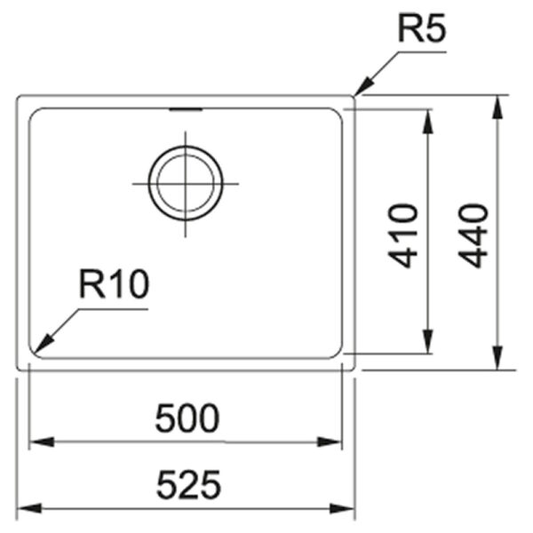 Кухонная мойка под столешницу Franke Sirius Tectonite SID 110-50 (144.0649.561)