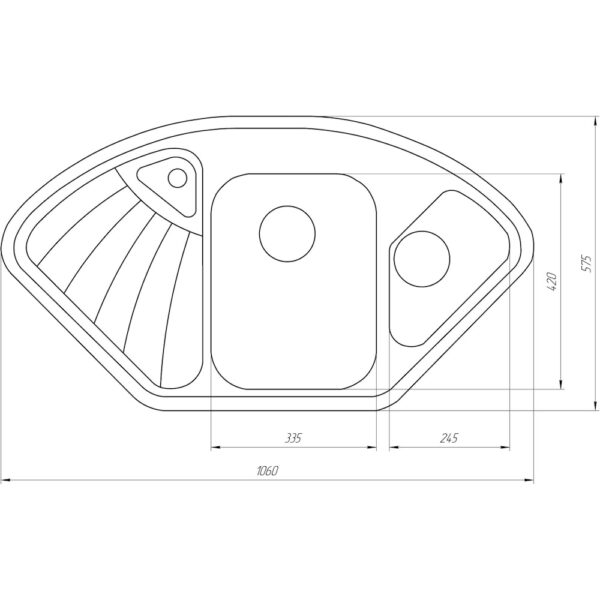 Гранитная мойка Globus Lux AVERNO