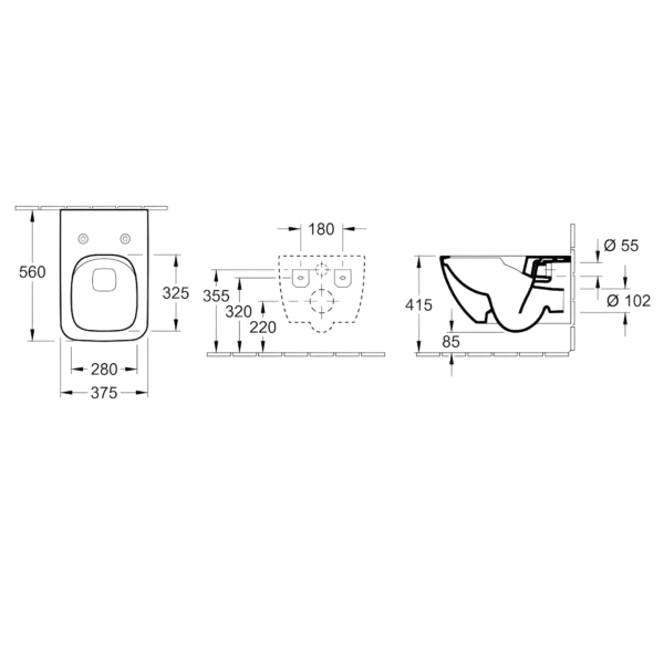 Унитаз подвесной с крышкой Villeroy&Boch Venticello DirectFlush, белый