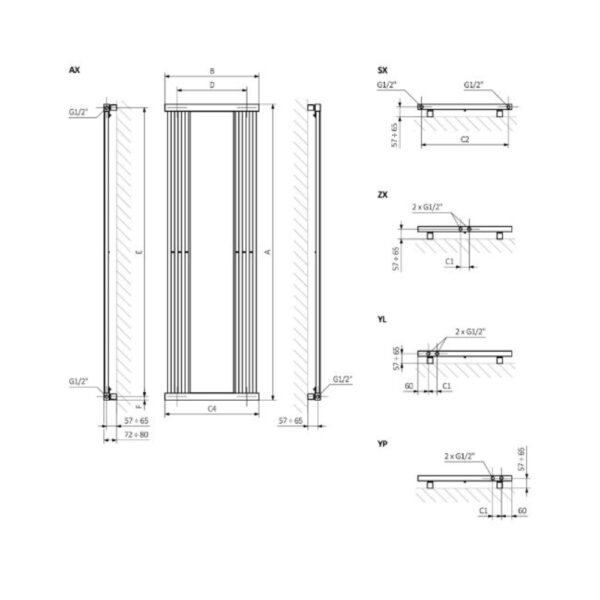 Terma INTRA M 1700x540 мм