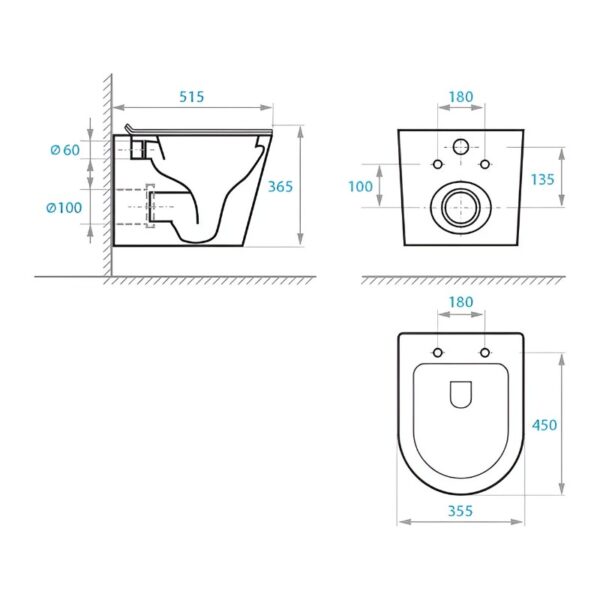 Унитаз подвесной KOLLER POOL Orion с сиденьем Soft-close (OR-0515-RW)