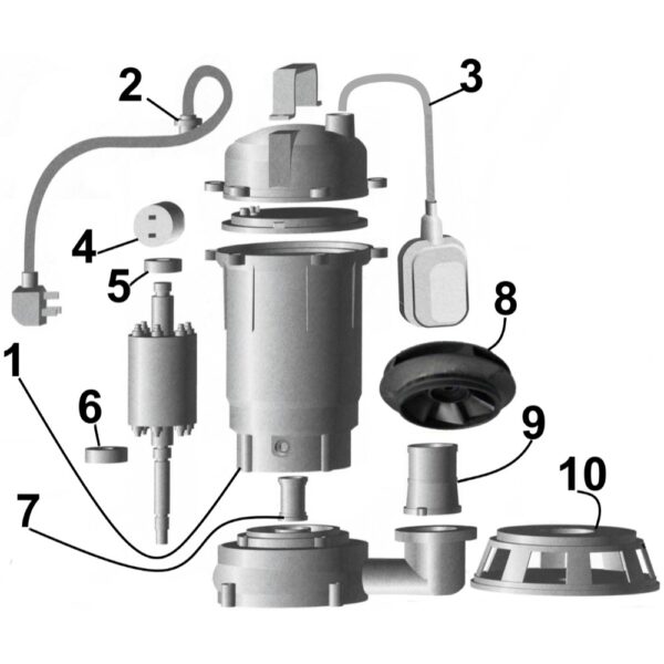 Насос дренажный VOLKS pumpe QDX1500 1,5 кВт