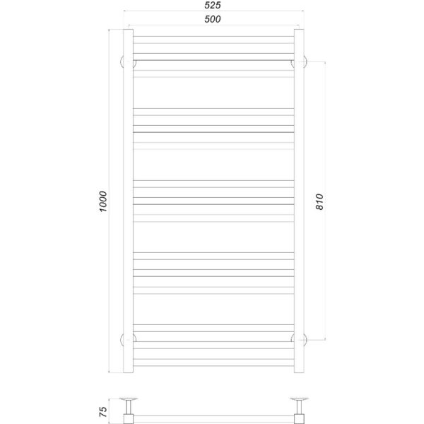 Полотенцесушитель водяной UNIO MS W 1000х500