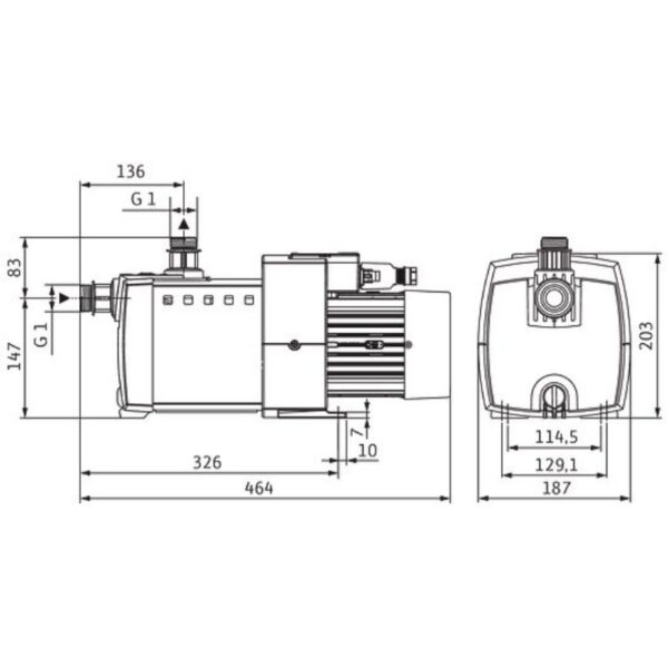 Насос поверхностный Wilo HiMulti 3-45 P 0.8кВт