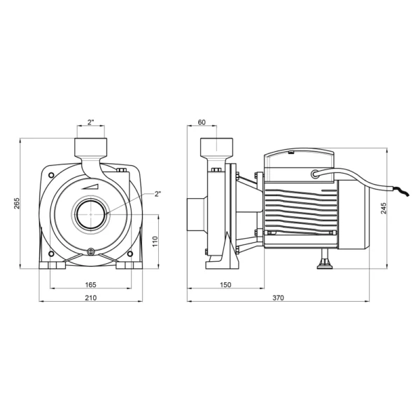 Насос центробежный Thermo Alliance CPm200/2 380 В 1.5 кВт Н 22 500 л/мин