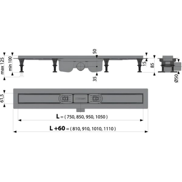 Трап сливной Alcaplast APZ12-950