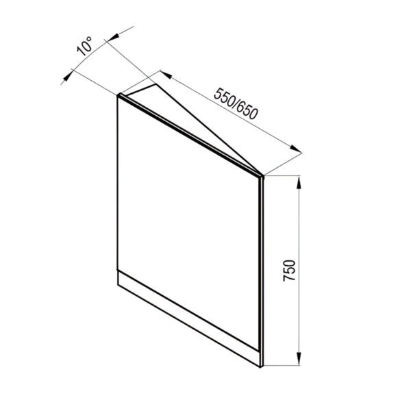 Зеркало для ванной комнаты Ravak 10 ° 550 L
