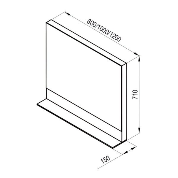 Зеркало Ravak Formy 1000 100х15x71