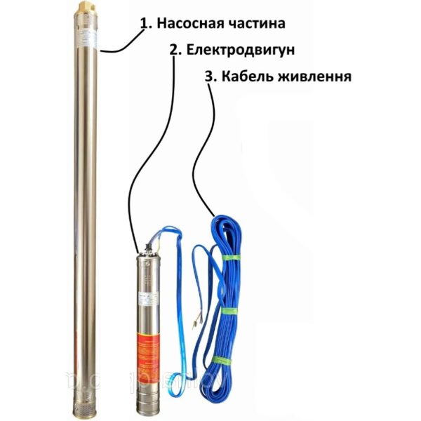 Насос скважинный OPTIMA PM 3SDm2,5/20 0,75 кВт Н 90м 3 м3/ч