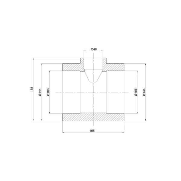 Тройник PPR Thermo Alliance 4х2х4