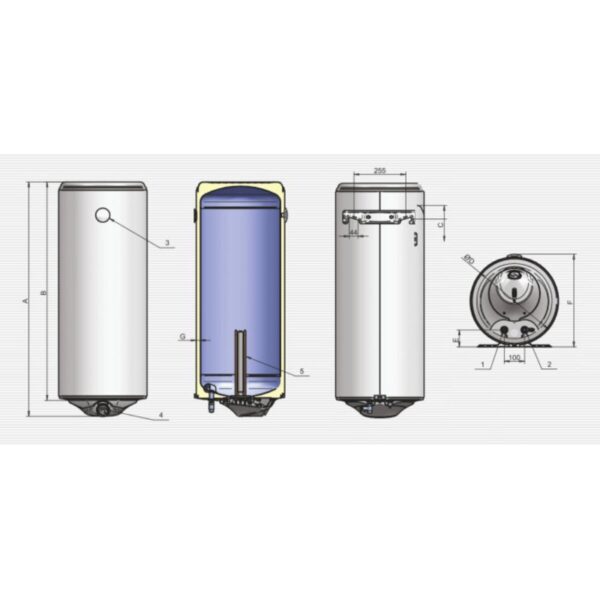 Водонагреватель электрический ELDOM STYLE DRY 2X1.0 KW