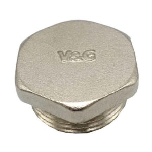 Заглушка V&G 1/2" ЗР никелированная латунь