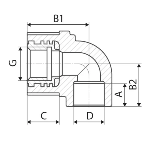 Кутник ITAL IKE901 PPR 90°