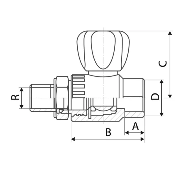 Кран шаровый ITAL ITW428 PPR 20 мм