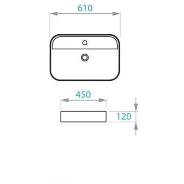 Умывальник накладной Koller Pool TREND 610×450