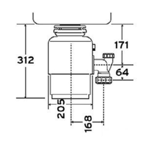 Измельчитель пищевых отходов In-Sink-Erator Model Evolution SUPREME 100 520 Вт 1050 мл под мойку,