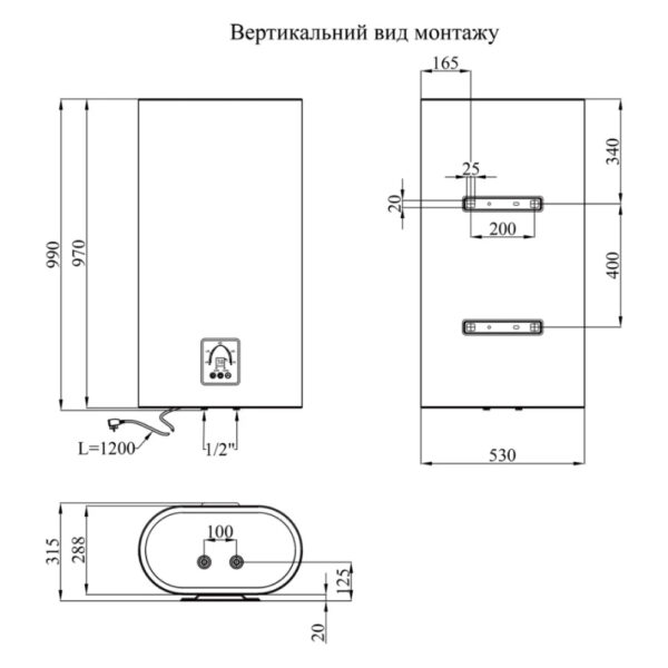 Водонагреватель накопительный Kroner Flacher