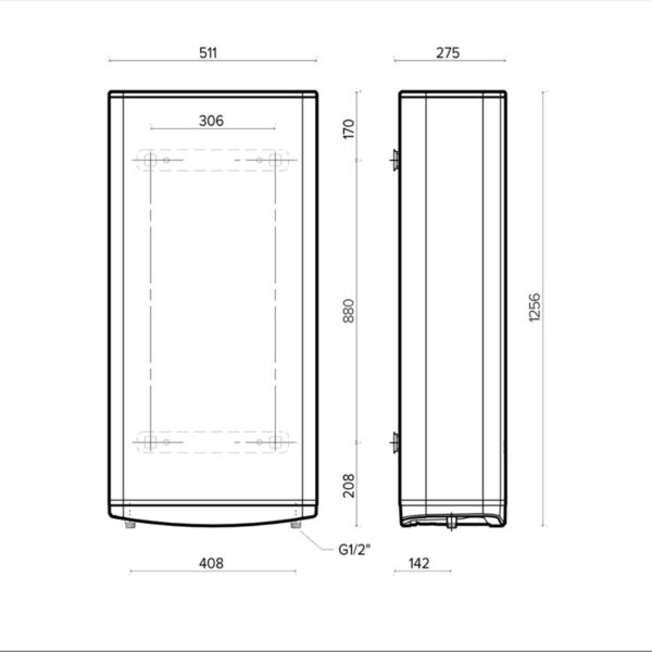 Бойлер ARISTON VELIS TECH 1,5 кВт 100л мокрый ТЭН, белый