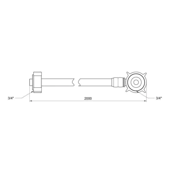 Шланг для воды KRONO PLAST ВВ 3/4x3/4 2м