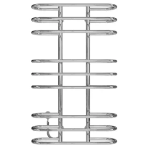 Полотенцесушитель электрический Deffi Британика П9 600х1000 дизайнерский, нержавеющая сталь, хром, EF16, левое подключение