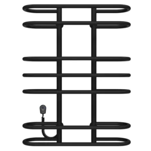 Полотенцесушитель электрический Deffi Британика П7 600х800 дизайнерский, черный (EF16)